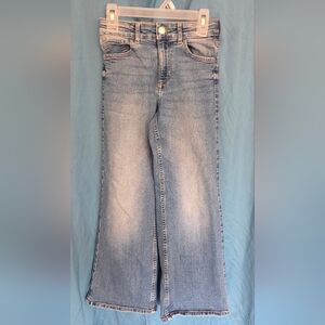 H&M Girls Light Blue Flared Wide-Leg Jeans